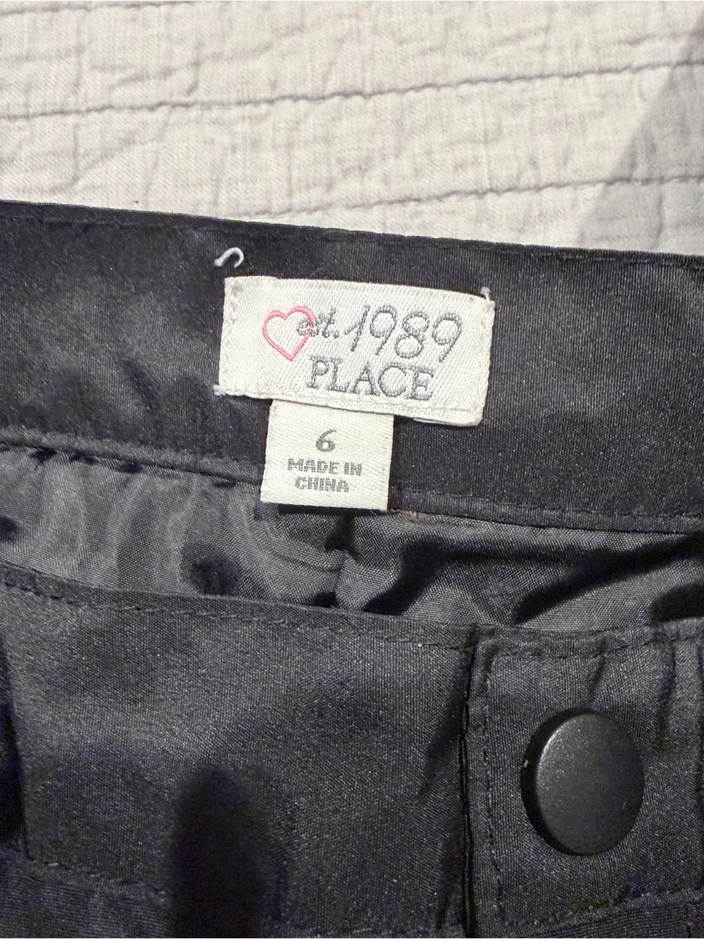 The Children's Place Black Kids Snow Pants Size 6